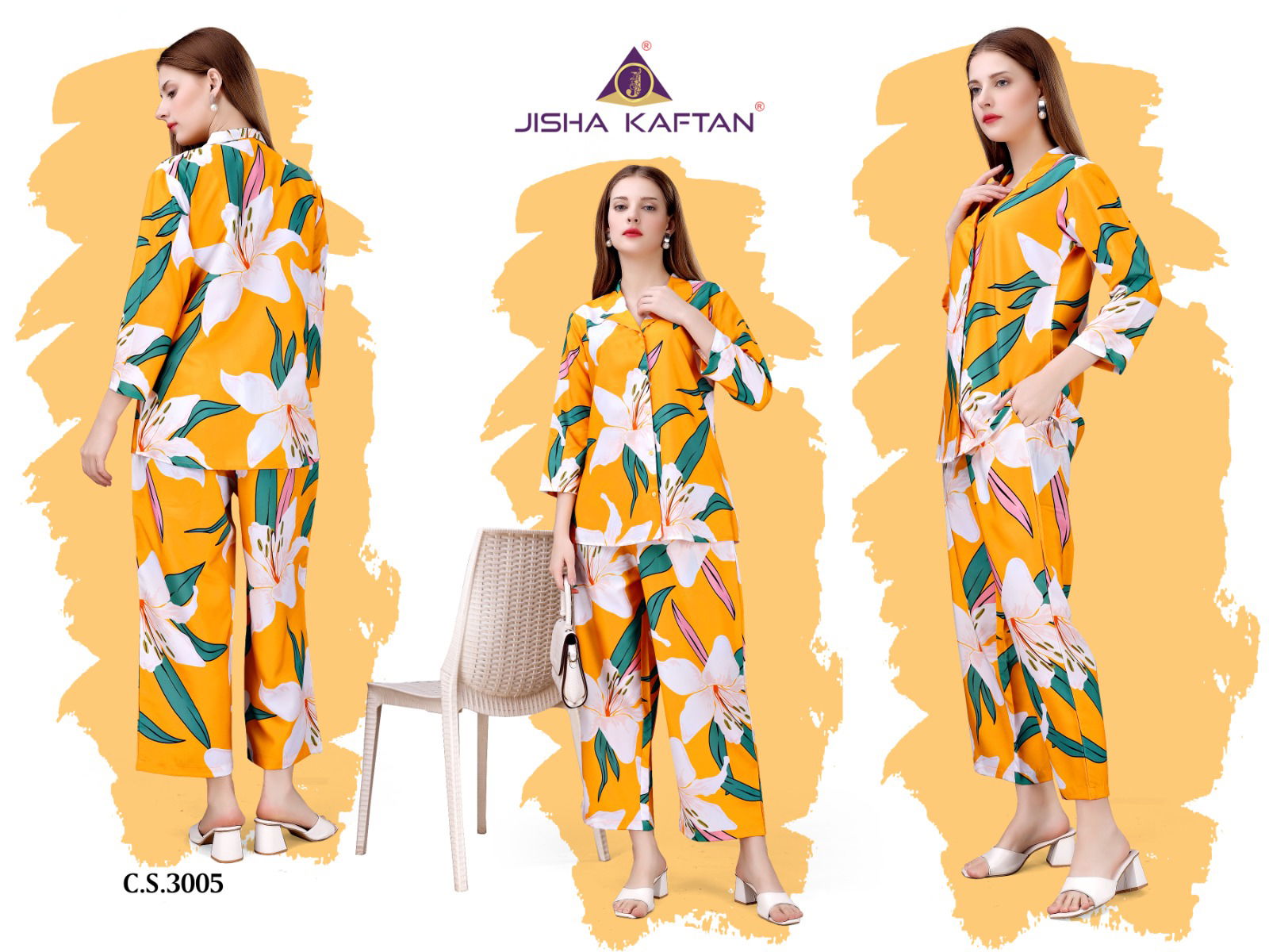 Jelite Cord Sets 1 Stylish Printed Poly Crape Co Ord Sets Catalog